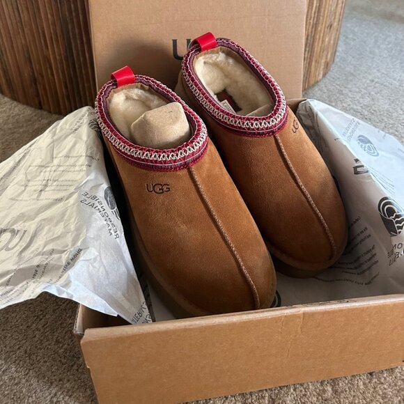 UGG Tazz Chestnut Platform Mule Clog Slipper - Picture 3 of 13